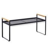 Cabinet Storage Shelf Rack Layered Storage Easy to Install Multifunction Counter Organizer Shelf for Seasoner Bowl Small Black