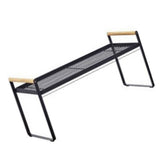 Cabinet Storage Shelf Rack Layered Storage Easy to Install Multifunction Counter Organizer Shelf for Seasoner Bowl Small Black