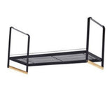 Cabinet Storage Shelf Rack Layered Storage Easy to Install Multifunction Counter Organizer Shelf for Seasoner Bowl Small Black - Side View