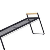 Cabinet Storage Shelf Rack Layered Storage Easy to Install Multifunction Counter Organizer Shelf for Seasoner Bowl Small Black - Low Angle