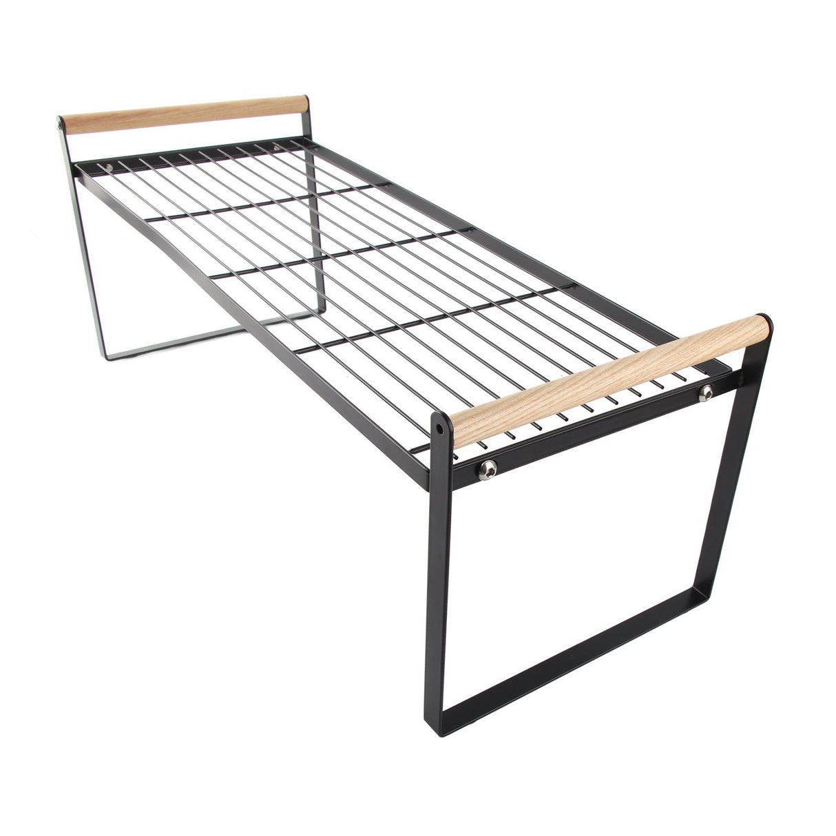Cabinet Storage Shelf Rack Layered Storage Easy to Install Multifunction Counter Organizer Shelf for Seasoner Bowl Large Black