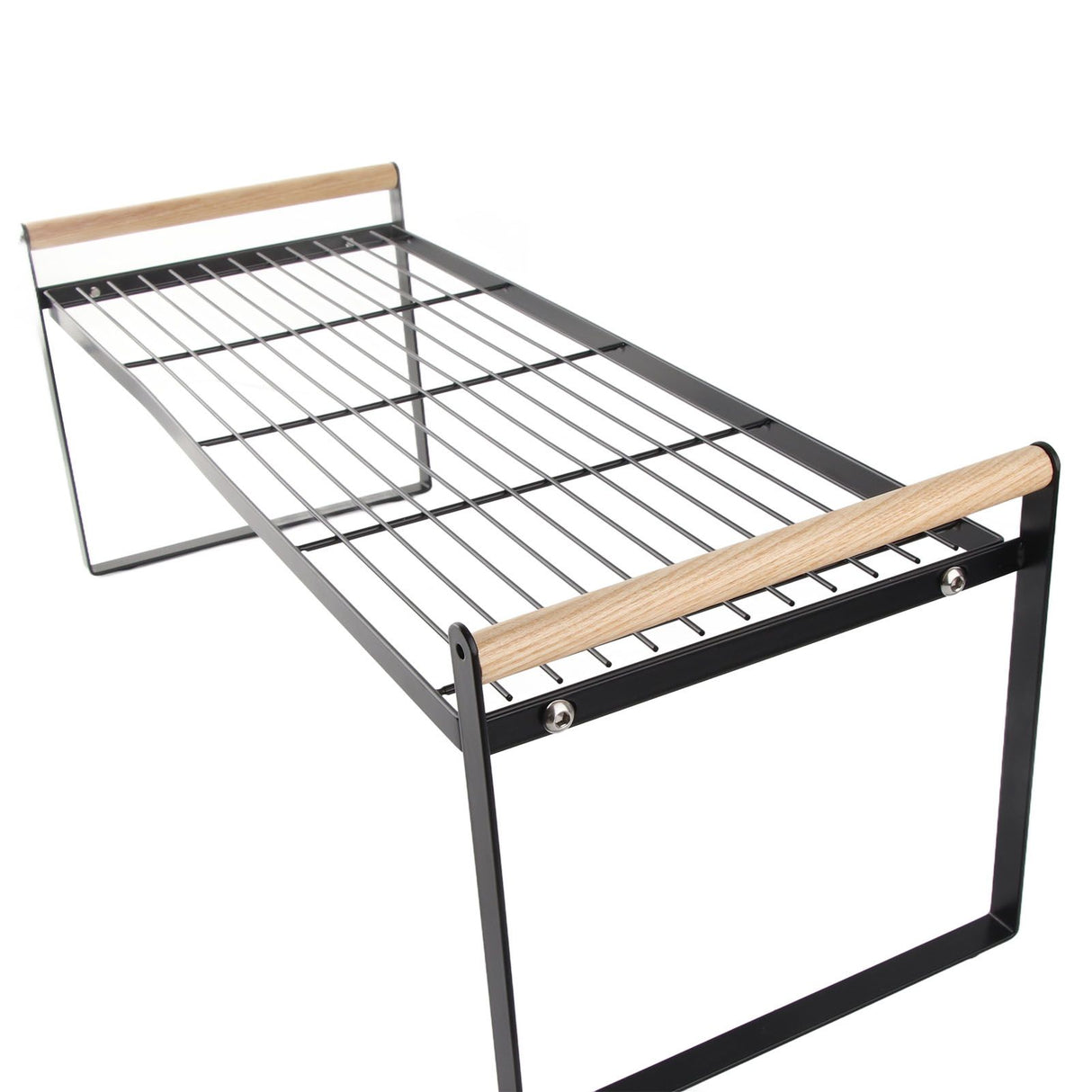 Cabinet Storage Shelf Rack Layered Storage Easy to Install Multifunction Counter Organizer Shelf for Seasoner Bowl Large Black