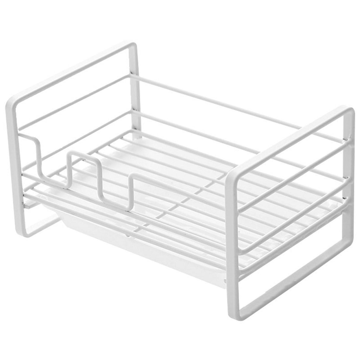 Sponge Storage Rack Matte White Compact Rust Prevention Sponge Drainer Rack Kitchen Drying Rack for Shower Room