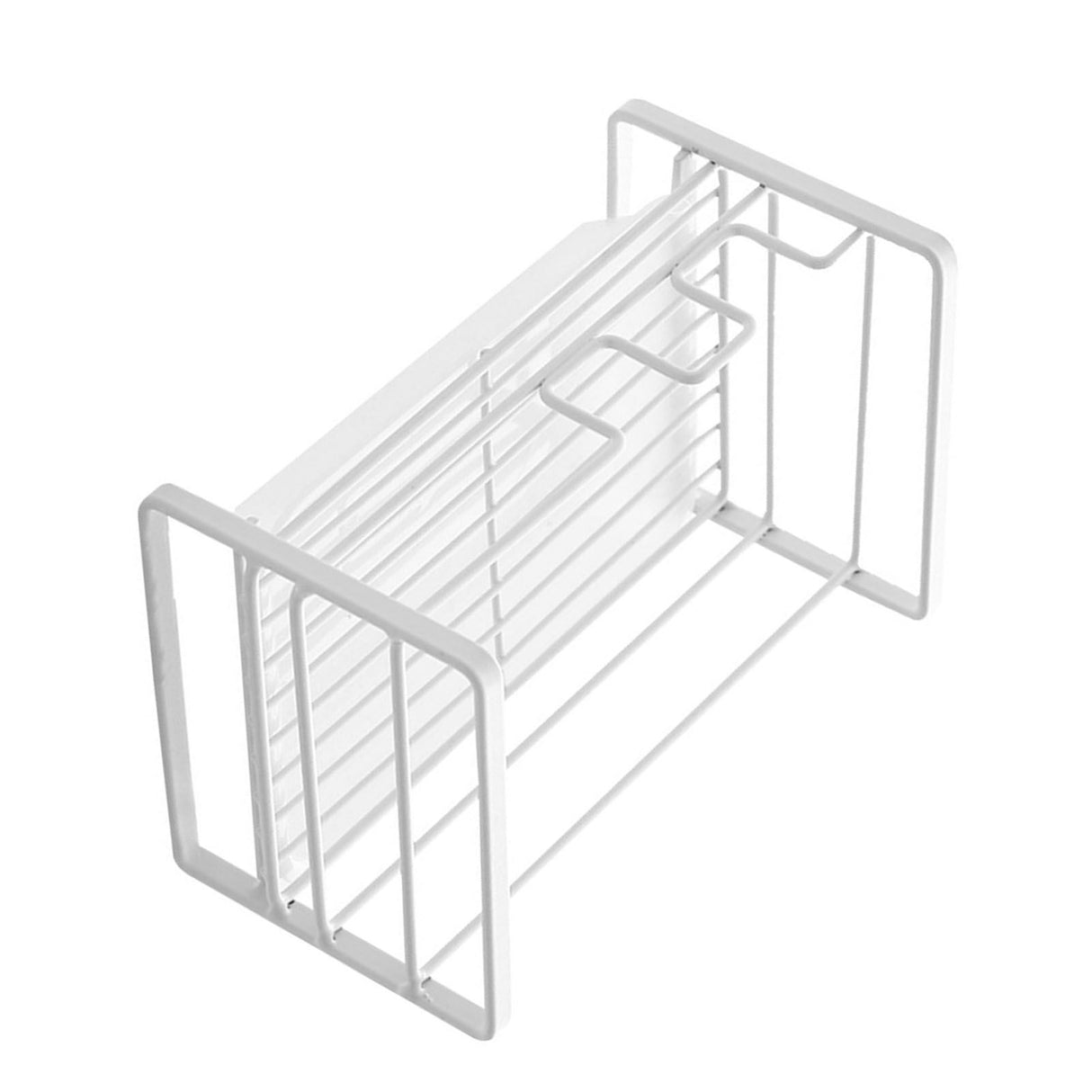 Sponge Storage Rack Matte White Compact Rust Prevention Sponge Drainer Rack Kitchen Drying Rack for Shower Room