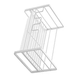 Sponge Storage Rack Matte White Compact Rust Prevention Sponge Drainer Rack Kitchen Drying Rack for Shower Room - Top-Down View