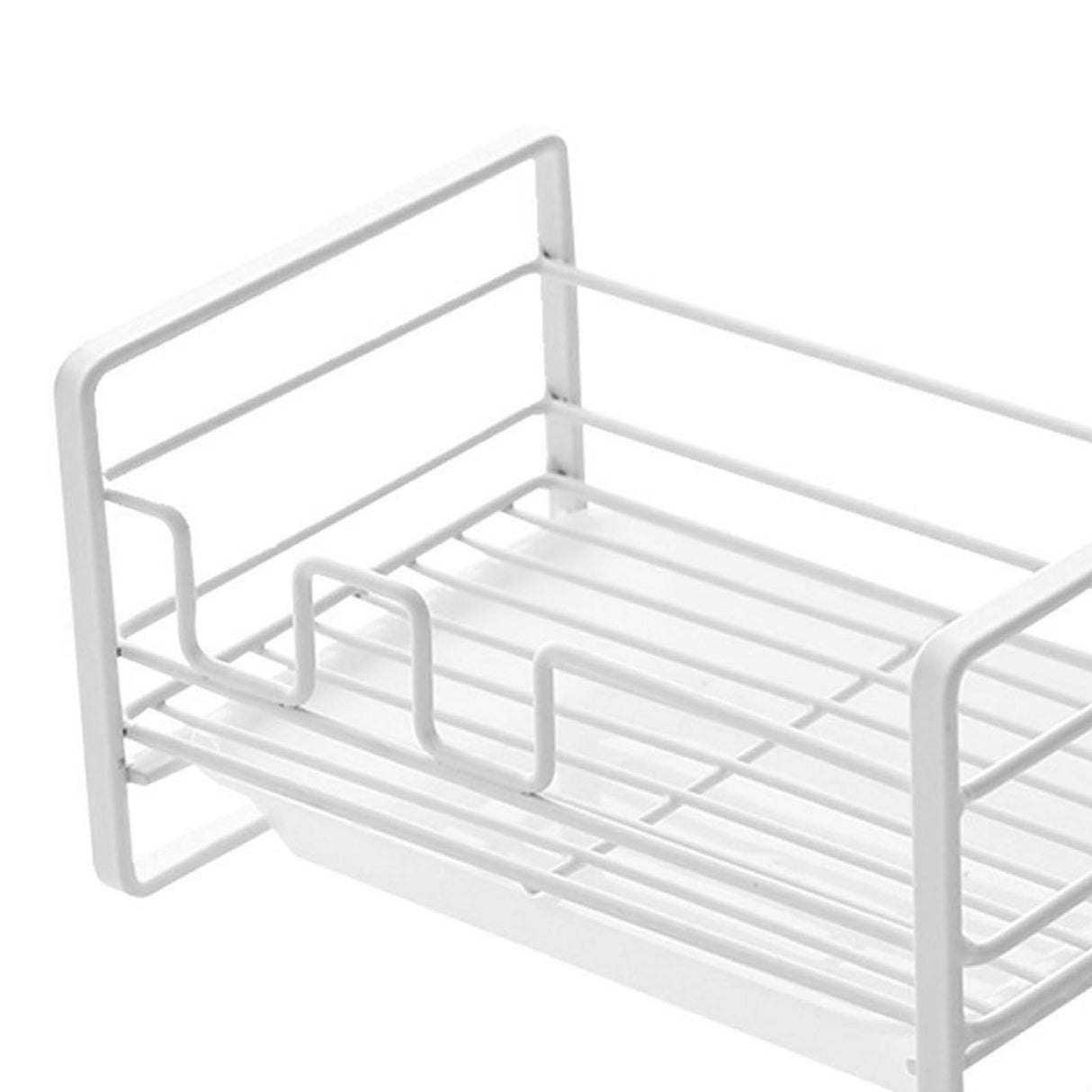 Sponge Storage Rack Matte White Compact Rust Prevention Sponge Drainer Rack Kitchen Drying Rack for Shower Room