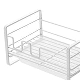 Sponge Storage Rack Matte White Compact Rust Prevention Sponge Drainer Rack Kitchen Drying Rack for Shower Room - Close-Up Angle
