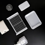 Sponge Storage Rack Matte White Compact Rust Prevention Sponge Drainer Rack Kitchen Drying Rack for Shower Room