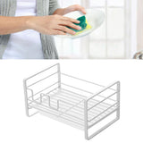 Sponge Storage Rack Matte White Compact Rust Prevention Sponge Drainer Rack Kitchen Drying Rack for Shower Room