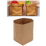 Washed Kraft Paper Bag Waterproof Flowerpot Food Storage Bag for Holding Food Fruits Vegetables Household Sundries S