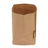 Washed Kraft Paper Bag Waterproof Flowerpot Food Storage Bag for Holding Food Fruits Vegetables Household Sundries M
