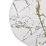 7PCS Drink Coaster Reversible Leather Round Platinum Marble Appearance 10cm Cup Mat for Home