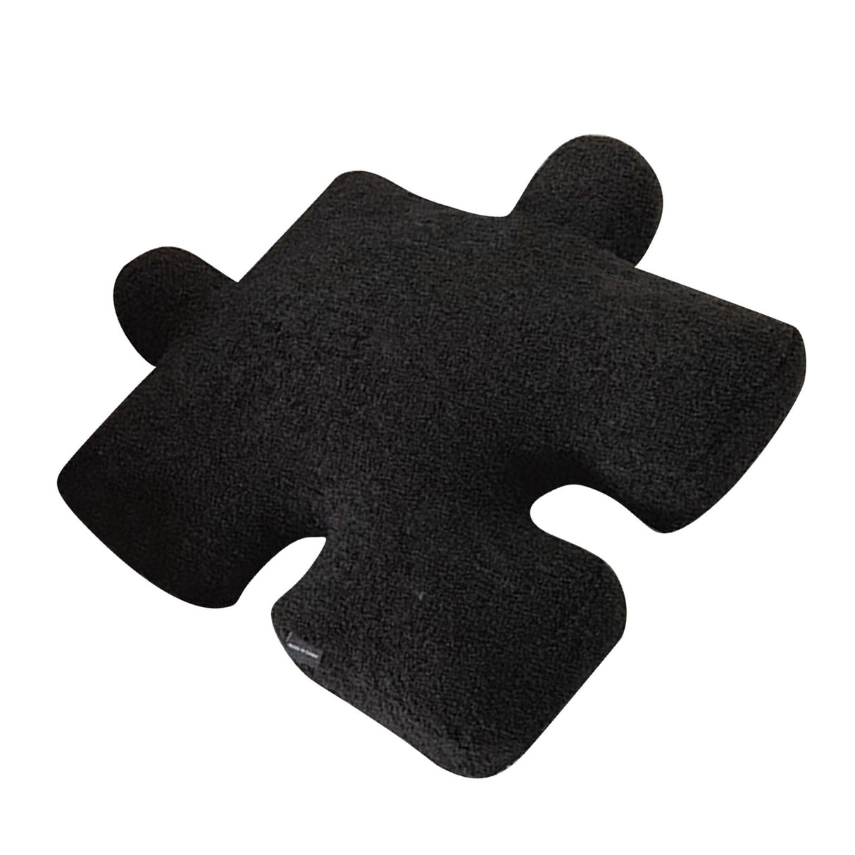 Plush Throw Pillow Ultra Soft Cushion Puzzle Special Shaped for Sofa Bed Window Home Decor Black