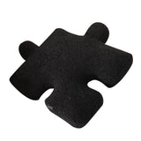 Plush Throw Pillow Ultra Soft Cushion Puzzle Special Shaped for Sofa Bed Window Home Decor Black - Front View