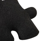 Plush Throw Pillow Ultra Soft Cushion Puzzle Special Shaped for Sofa Bed Window Home Decor Black - Low Angle