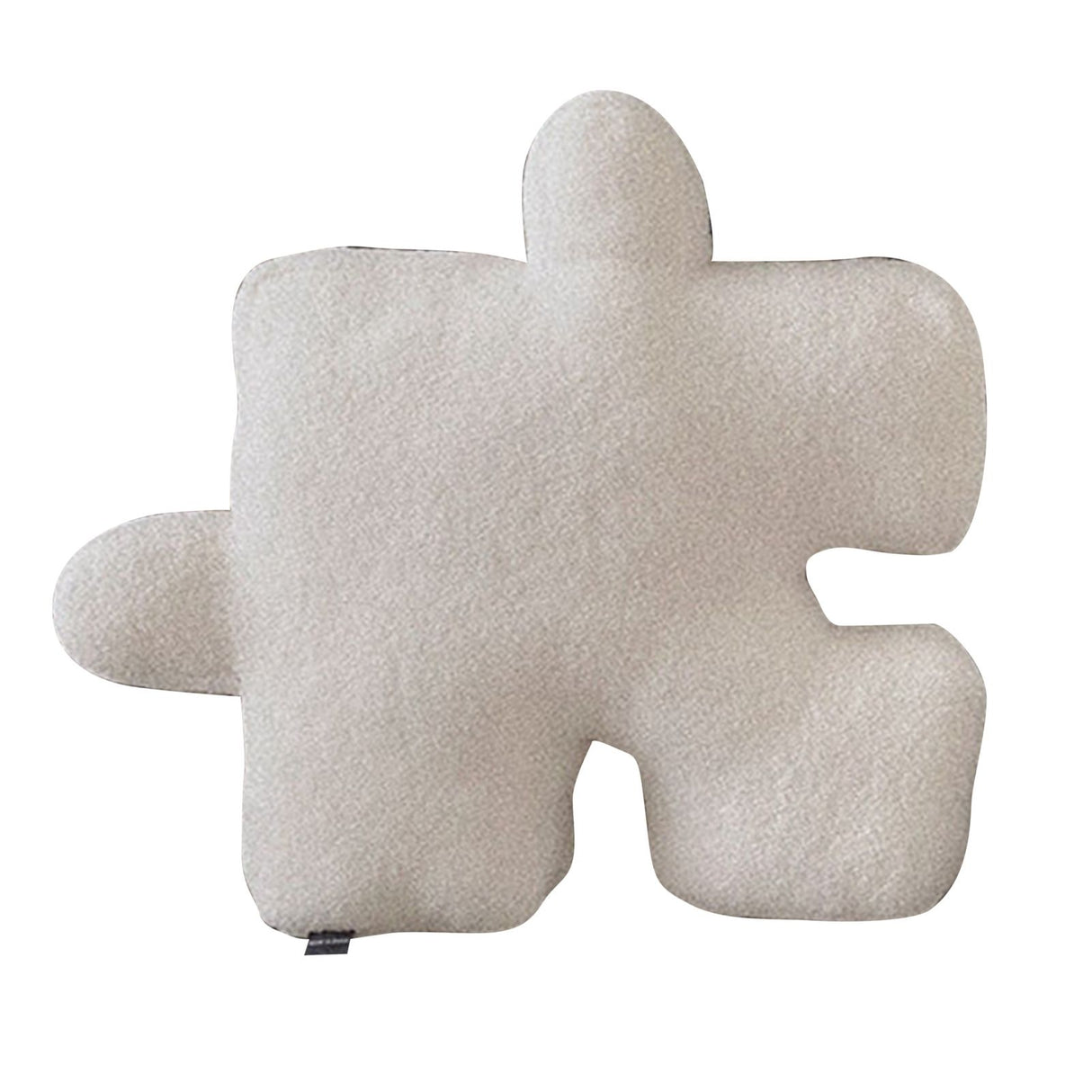 Plush Throw Pillow Ultra Soft Cushion Puzzle Special Shaped for Sofa Bed Window Home Decor White