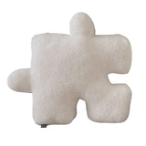 Plush Throw Pillow Ultra Soft Cushion Puzzle Special Shaped for Sofa Bed Window Home Decor White