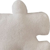 Plush Throw Pillow Ultra Soft Cushion Puzzle Special Shaped for Sofa Bed Window Home Decor White