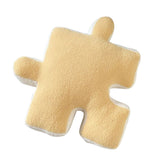 Plush Throw Pillow Ultra Soft Cushion Puzzle Special Shaped for Sofa Bed Window Home Decor Yellow