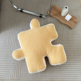 Plush Throw Pillow Ultra Soft Cushion Puzzle Special Shaped for Sofa Bed Window Home Decor Yellow