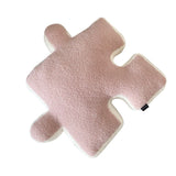 Plush Throw Pillow Ultra Soft Cushion Puzzle Special Shaped for Sofa Bed Window Home Decor Pink - Front View