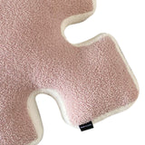 Plush Throw Pillow Ultra Soft Cushion Puzzle Special Shaped for Sofa Bed Window Home Decor Pink - Close-Up Angle