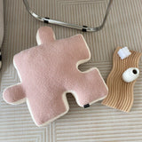 Plush Throw Pillow Ultra Soft Cushion Puzzle Special Shaped for Sofa Bed Window Home Decor Pink