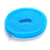 Clothesline 8 Meters Windproof Stable Load Bearing Nylon Material Punch Free Installation Laundry Rope for Indoor Outdoor Blue