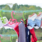 Clothesline 8 Meters Windproof Stable Load Bearing Nylon Material Punch Free Installation Laundry Rope for Indoor Outdoor Blue