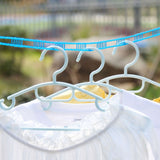 Clothesline 8 Meters Windproof Stable Load Bearing Nylon Material Punch Free Installation Laundry Rope for Indoor Outdoor Blue