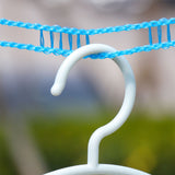 Clothesline 8 Meters Windproof Stable Load Bearing Nylon Material Punch Free Installation Laundry Rope for Indoor Outdoor Blue - Extra Image