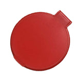 Single Sided Folding Circular Mirror Plastic Portable Compact Cosmetic Pocket Mirror Red - Side View