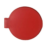 Single Sided Folding Circular Mirror Plastic Portable Compact Cosmetic Pocket Mirror Red - Top-Down View