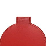 Single Sided Folding Circular Mirror Plastic Portable Compact Cosmetic Pocket Mirror Red - Close-Up Angle