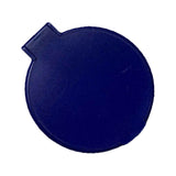 Single Sided Folding Circular Mirror Plastic Portable Compact Cosmetic Pocket Mirror Blue - Front View
