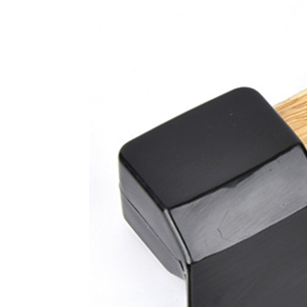 Pizza Knife 430 Steel PP Bamboo Handle Ergonomically Round Axe Pizza Cutter for Home Restaurants Black