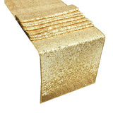 Tablecloth Polyester Fiber with Gold Sequins Table Cover for Table Home Wedding Decoration Or 30x300cm/11.8x118.1in