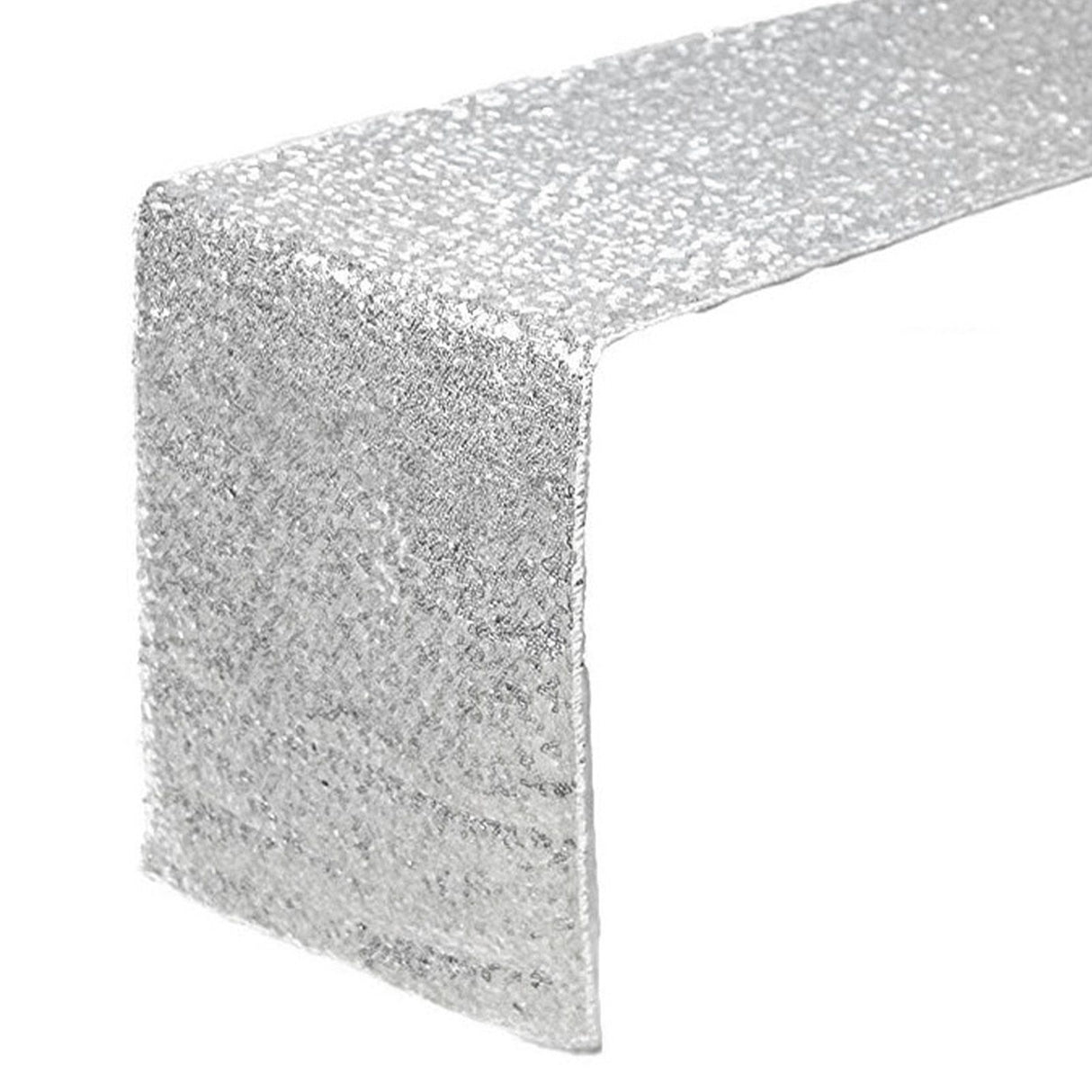 Tablecloth Polyester Fiber with Gold Sequins Table Cover for Table Home Wedding Decoration Argent 30x300cm/11.8x118.1in