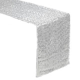 Tablecloth Polyester Fiber with Gold Sequins Table Cover for Table Home Wedding Decoration Argent 30x300cm/11.8x118.1in