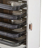 Kitchen Side Dishes Punch Free Foldable PET 6 Layers Wall Mounted Organization Rack Cooking Plates Storage Shelf Pearl White - Extra Image