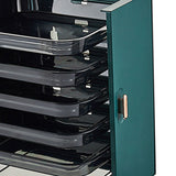 Kitchen Side Dishes Punch Free Foldable PET 6 Layers Wall Mounted Organization Rack Cooking Plates Storage Shelf Light Luxury Green