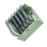 Kitchen Side Dishes Punch Free Foldable PET 6 Layers Wall Mounted Organization Rack Cooking Plates Storage Shelf Light Shirt Green - Side View