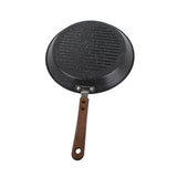 Round Grill Pan Universal Non Stick Multifunctional Flat Bottom Frying Pan for Breakfast