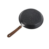 Round Grill Pan Universal Non Stick Multifunctional Flat Bottom Frying Pan for Breakfast