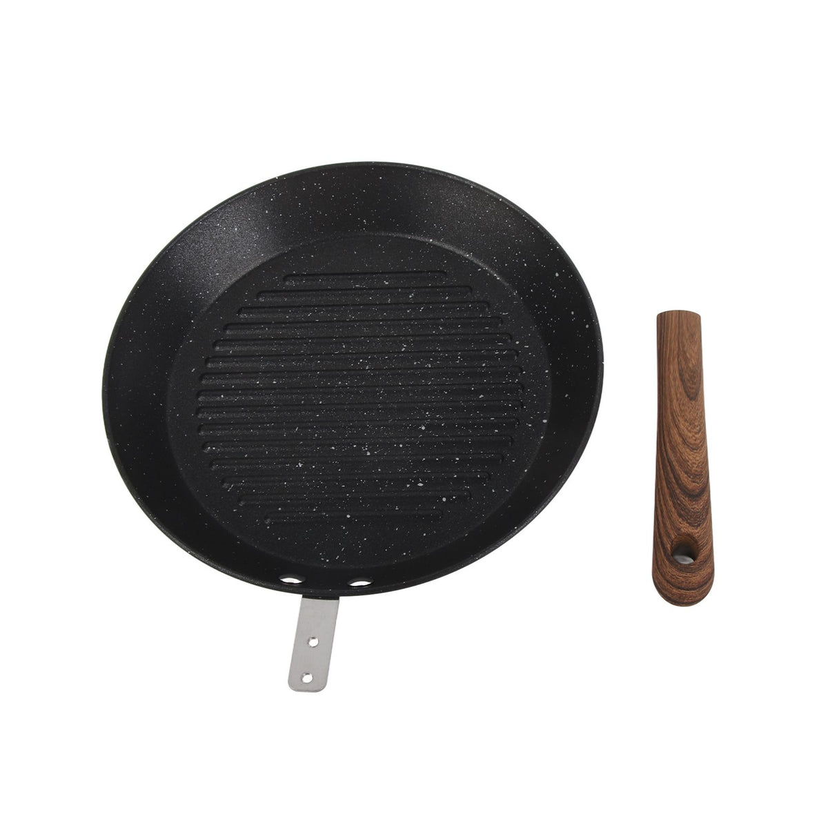 Round Grill Pan Universal Non Stick Multifunctional Flat Bottom Frying Pan for Breakfast