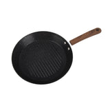 Round Grill Pan Universal Non Stick Multifunctional Flat Bottom Frying Pan for Breakfast