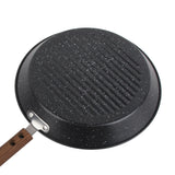 Round Grill Pan Universal Non Stick Multifunctional Flat Bottom Frying Pan for Breakfast