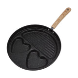 Egg Steak Divided Frying Pan 3 in 1 Multifunctional Prevent Stick Egg Beef Steak Cooker Pan for Home