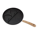 Egg Steak Divided Frying Pan 3 in 1 Multifunctional Prevent Stick Egg Beef Steak Cooker Pan for Home