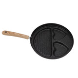 Egg Steak Divided Frying Pan 3 in 1 Multifunctional Prevent Stick Egg Beef Steak Cooker Pan for Home